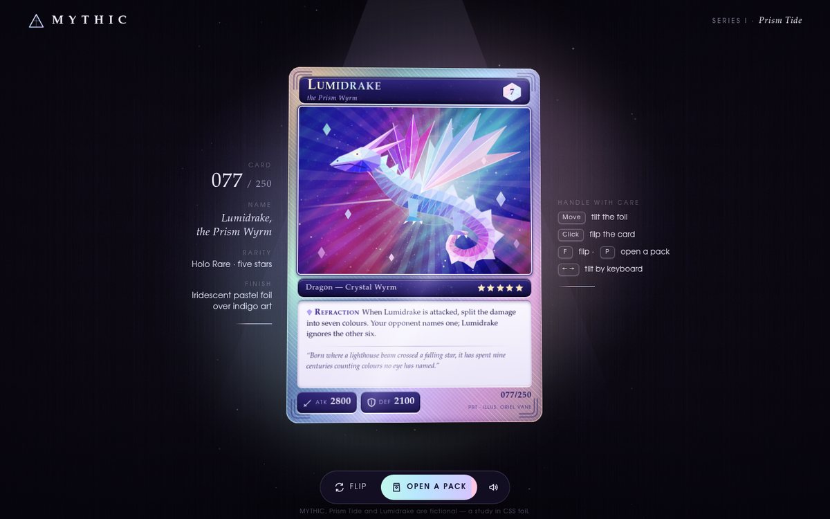 Preview of Mythic — Holographic Card