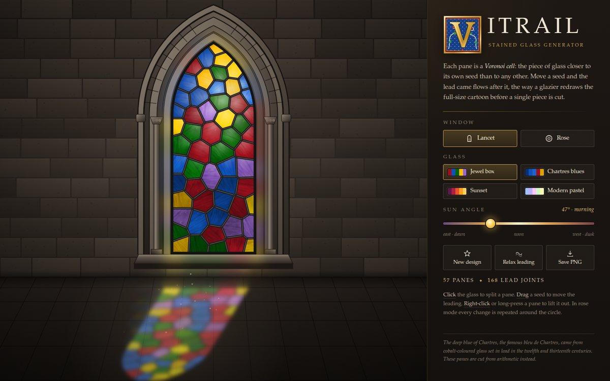 Preview of Vitrail — Stained Glass Generator