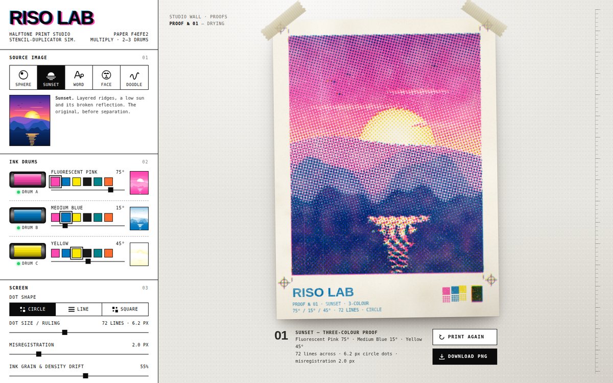 Preview of Riso Lab — Halftone Print Studio