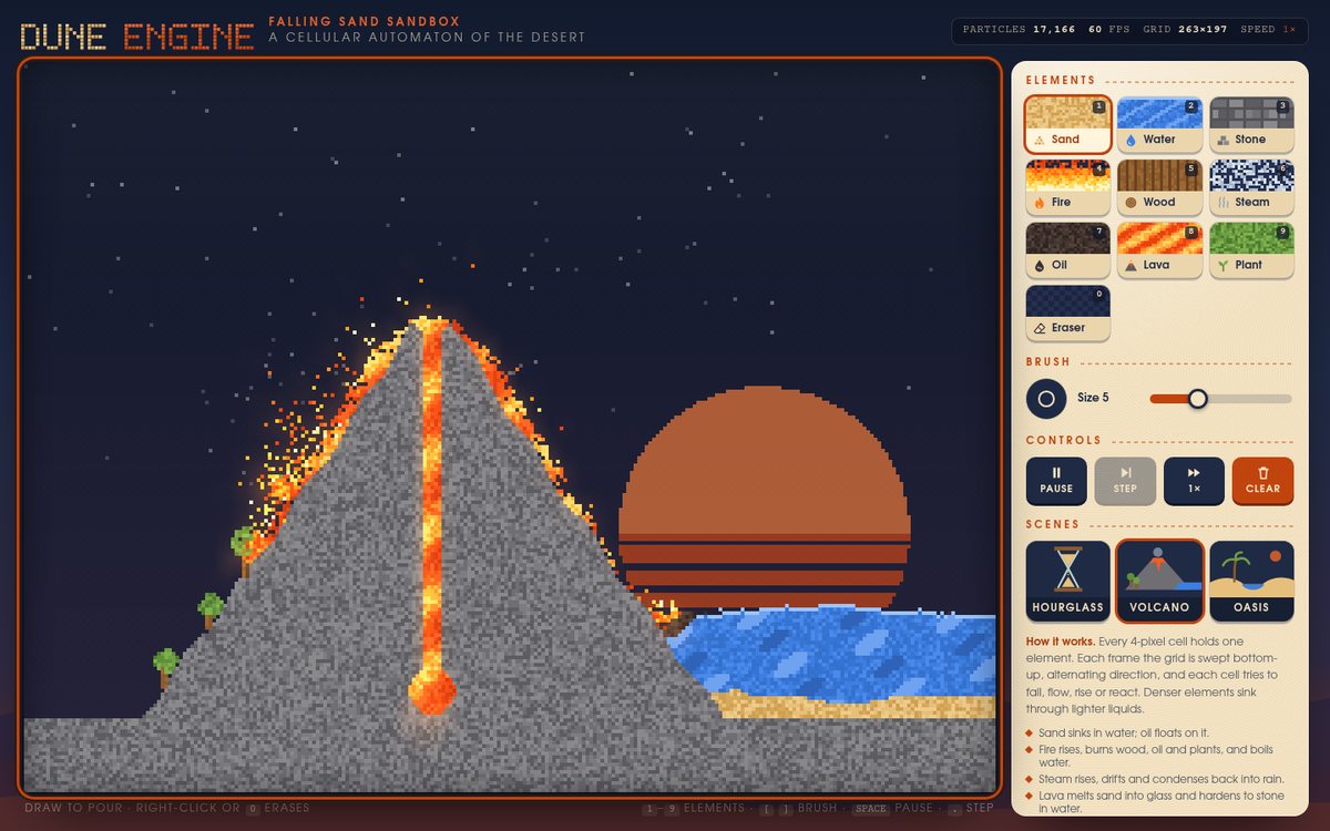 Preview of Dune Engine — Falling Sand Sandbox