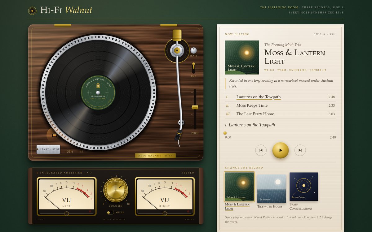 Preview of Hi-Fi Walnut — Vinyl Listening Room
