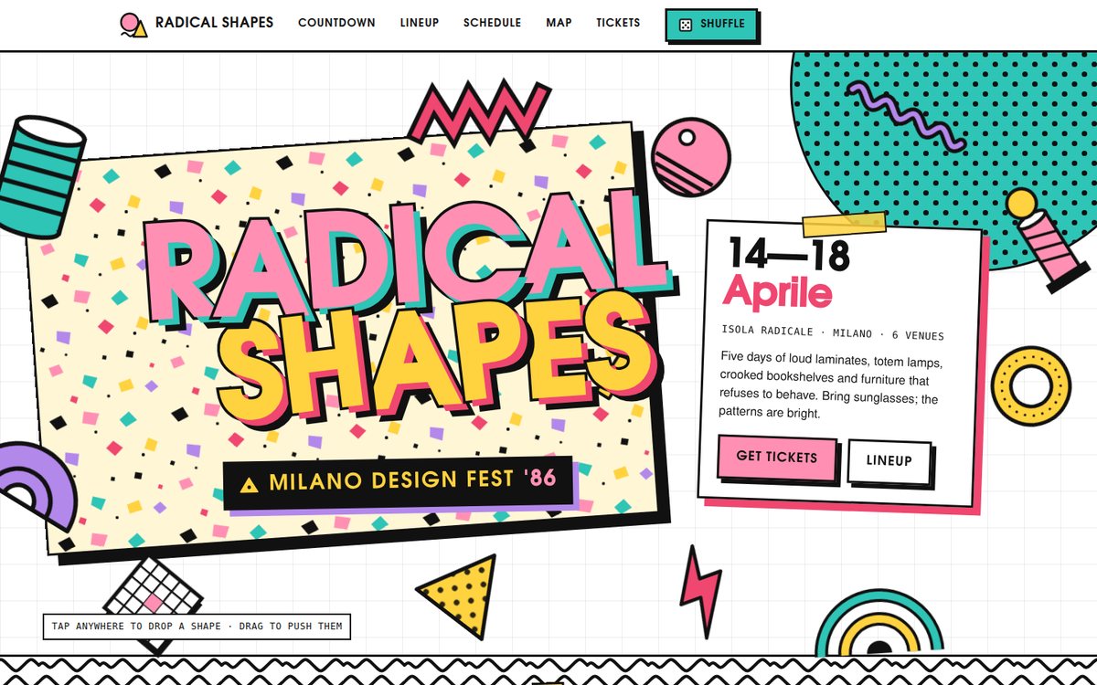 Preview of Radical Shapes — Milano Design Fest '86