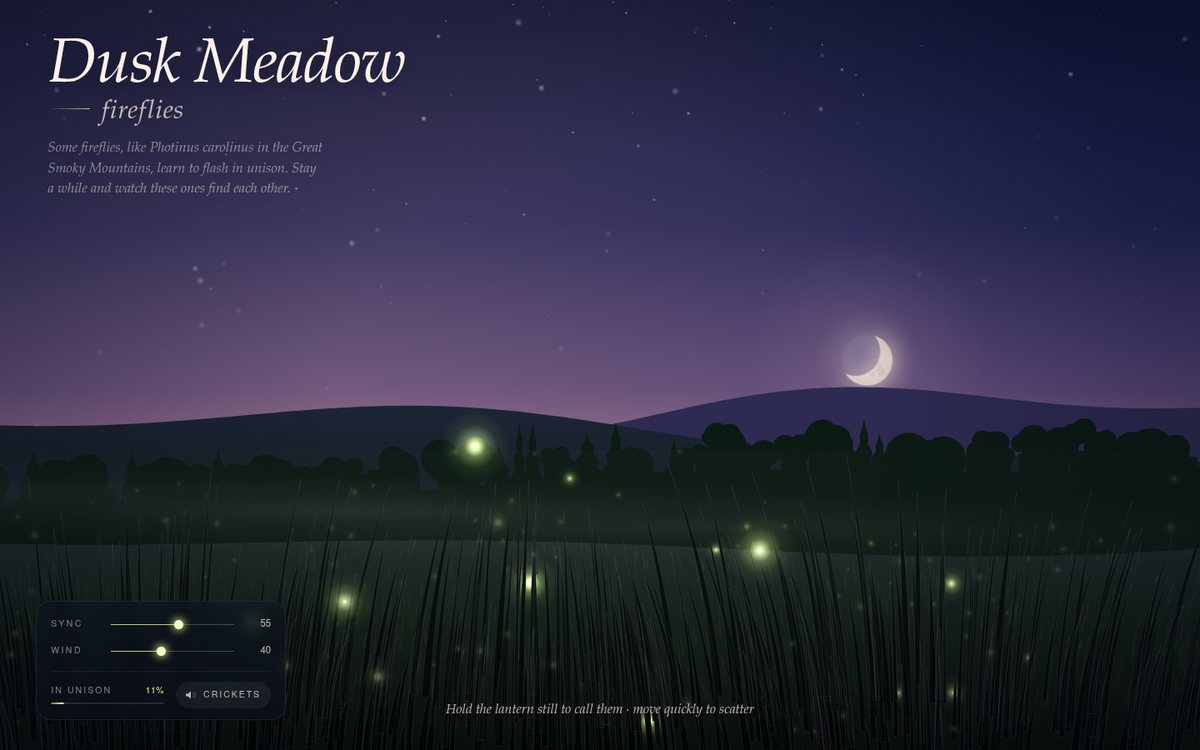 Preview of Dusk Meadow — Fireflies