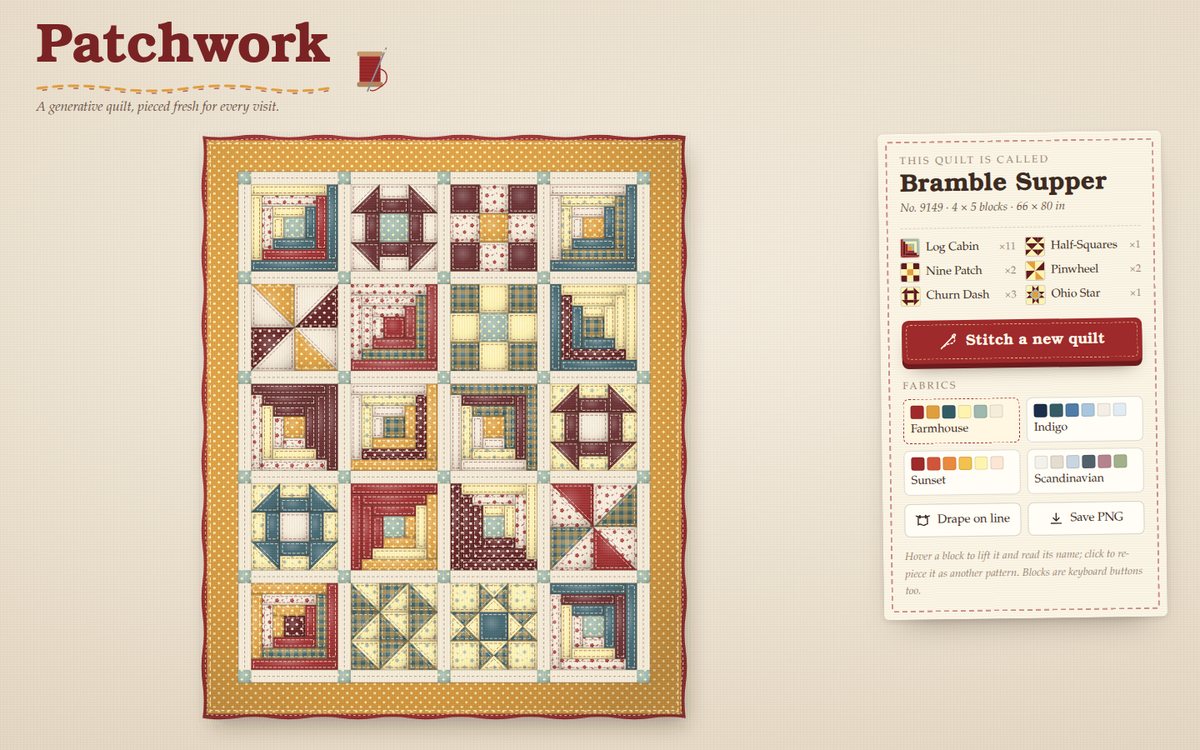 Preview of Patchwork — A Generative Quilt
