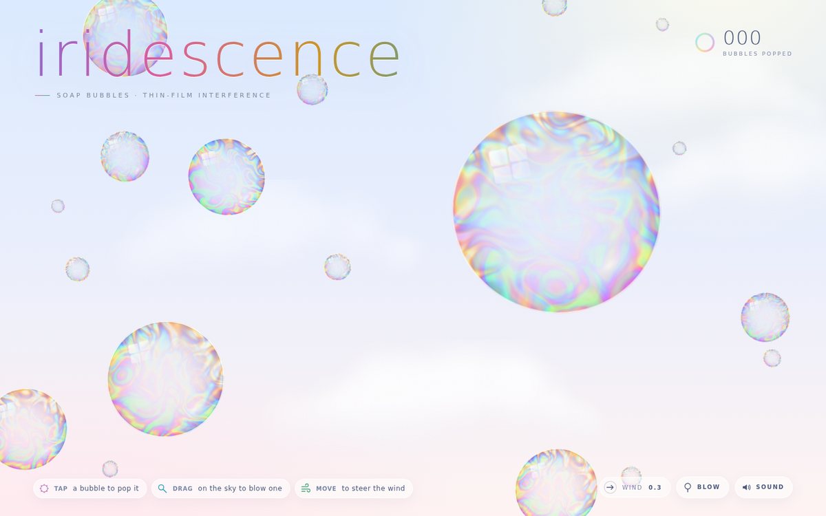 Preview of Iridescence — Soap Bubbles